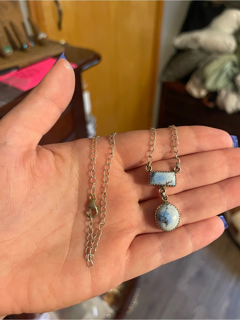 Golden Hills Turquoise Sterling Silver Necklace